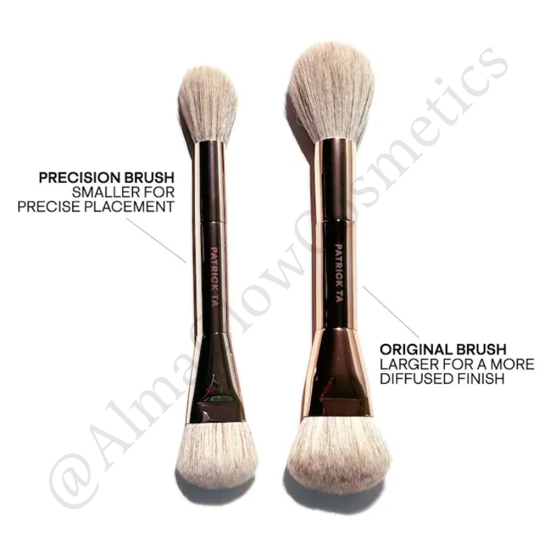 Dual ended precision blush brush