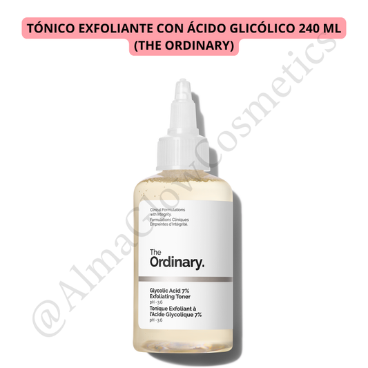 Tónico exfoliante Glycolic Acid 7% de The Ordinary, 240 ml